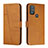 Leather Case Stands Flip Cover Holder Y01X for Motorola Moto G Power (2022)