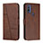 Leather Case Stands Flip Cover Holder Y01X for Motorola Moto G Pure