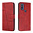 Leather Case Stands Flip Cover Holder Y01X for Motorola Moto G Pure Red