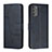 Leather Case Stands Flip Cover Holder Y01X for Motorola Moto G31 Blue