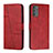 Leather Case Stands Flip Cover Holder Y01X for Motorola Moto G31 Red