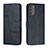 Leather Case Stands Flip Cover Holder Y01X for Motorola Moto G41 Blue