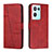 Leather Case Stands Flip Cover Holder Y01X for Oppo Reno9 Pro+ Plus 5G Red