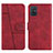 Leather Case Stands Flip Cover Holder Y01X for Samsung Galaxy A71 5G Red