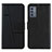 Leather Case Stands Flip Cover Holder Y01X for Samsung Galaxy A82 5G Black