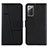 Leather Case Stands Flip Cover Holder Y01X for Samsung Galaxy Note 20 5G Black
