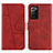 Leather Case Stands Flip Cover Holder Y01X for Samsung Galaxy Note 20 Ultra 5G Red