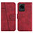 Leather Case Stands Flip Cover Holder Y01X for Samsung Galaxy S20 Ultra 5G Red