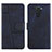 Leather Case Stands Flip Cover Holder Y01X for Xiaomi Redmi Note 9 Blue