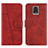 Leather Case Stands Flip Cover Holder Y01X for Xiaomi Redmi Note 9 Pro Max Red