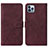 Leather Case Stands Flip Cover Holder Y02B for Apple iPhone 13 Pro Max Red Wine