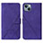 Leather Case Stands Flip Cover Holder Y02B for Apple iPhone 13 Purple
