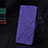Leather Case Stands Flip Cover Holder Y02B for Samsung Galaxy A42 5G Purple