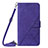 Leather Case Stands Flip Cover Holder Y02B for Samsung Galaxy S23 5G Purple