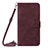 Leather Case Stands Flip Cover Holder Y02B for Samsung Galaxy S23 5G Red