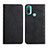Leather Case Stands Flip Cover Holder Y02X for Motorola Moto E40 Black