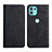 Leather Case Stands Flip Cover Holder Y02X for Motorola Moto Edge 20 Lite 5G Black