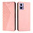 Leather Case Stands Flip Cover Holder Y02X for Motorola Moto Edge 30 Neo 5G Rose Gold