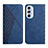 Leather Case Stands Flip Cover Holder Y02X for Motorola Moto Edge Plus (2022) 5G Blue
