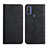 Leather Case Stands Flip Cover Holder Y02X for Motorola Moto G Pure Black