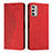Leather Case Stands Flip Cover Holder Y02X for Motorola Moto G Stylus (2022) 5G Red