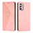 Leather Case Stands Flip Cover Holder Y02X for Motorola Moto G Stylus (2022) 5G Rose Gold