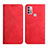 Leather Case Stands Flip Cover Holder Y02X for Motorola Moto G10 Power Red