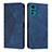 Leather Case Stands Flip Cover Holder Y02X for Motorola Moto G22 Blue