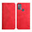 Leather Case Stands Flip Cover Holder Y02X for Motorola Moto G50 Red