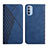 Leather Case Stands Flip Cover Holder Y02X for Motorola Moto G51 5G Blue