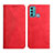 Leather Case Stands Flip Cover Holder Y02X for Motorola Moto G60 Red