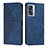 Leather Case Stands Flip Cover Holder Y02X for Oppo A56S 5G Blue