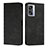 Leather Case Stands Flip Cover Holder Y02X for Oppo A57 5G Black