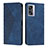 Leather Case Stands Flip Cover Holder Y02X for Oppo A57 5G Blue