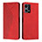 Leather Case Stands Flip Cover Holder Y02X for Oppo Reno7 4G Red