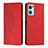 Leather Case Stands Flip Cover Holder Y02X for Oppo Reno7 5G Red