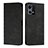 Leather Case Stands Flip Cover Holder Y02X for Oppo Reno8 4G Black