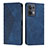 Leather Case Stands Flip Cover Holder Y02X for Oppo Reno8 5G Blue