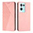 Leather Case Stands Flip Cover Holder Y02X for Oppo Reno8 Pro 5G Rose Gold