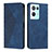 Leather Case Stands Flip Cover Holder Y02X for Oppo Reno8 Pro+ Plus 5G Blue