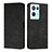 Leather Case Stands Flip Cover Holder Y02X for Oppo Reno9 Pro+ Plus 5G Black