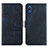 Leather Case Stands Flip Cover Holder Y02X for Samsung Galaxy A10 Blue