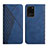 Leather Case Stands Flip Cover Holder Y02X for Samsung Galaxy S20 Ultra 5G Blue