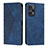 Leather Case Stands Flip Cover Holder Y02X for Xiaomi Poco F5 5G Blue