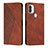 Leather Case Stands Flip Cover Holder Y02X for Xiaomi Redmi A1 Plus Brown