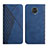Leather Case Stands Flip Cover Holder Y02X for Xiaomi Redmi Note 9 Pro Blue