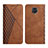 Leather Case Stands Flip Cover Holder Y02X for Xiaomi Redmi Note 9 Pro Brown