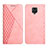Leather Case Stands Flip Cover Holder Y02X for Xiaomi Redmi Note 9 Pro Rose Gold