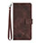 Leather Case Stands Flip Cover Holder Y03B for Huawei Honor 9X