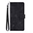 Leather Case Stands Flip Cover Holder Y03B for Huawei Honor 9X Black
